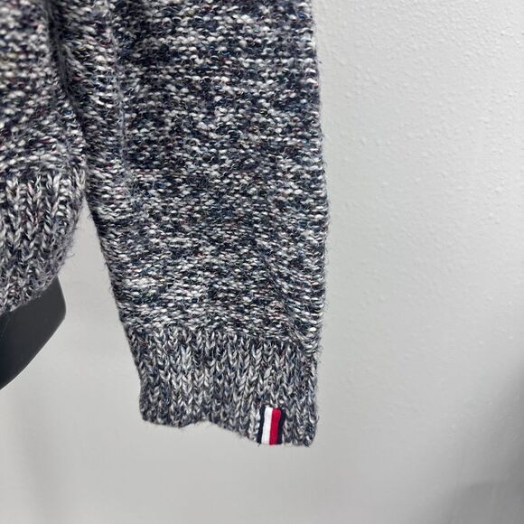 Tommy Hilfiger Mock Neck Cable Comfortable Fall Sweater Black/Gray/White XL - Picture 5 of 13